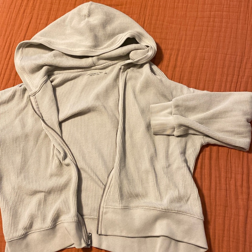 Abercrombie & Fitch Slouchy fit waffle zip up